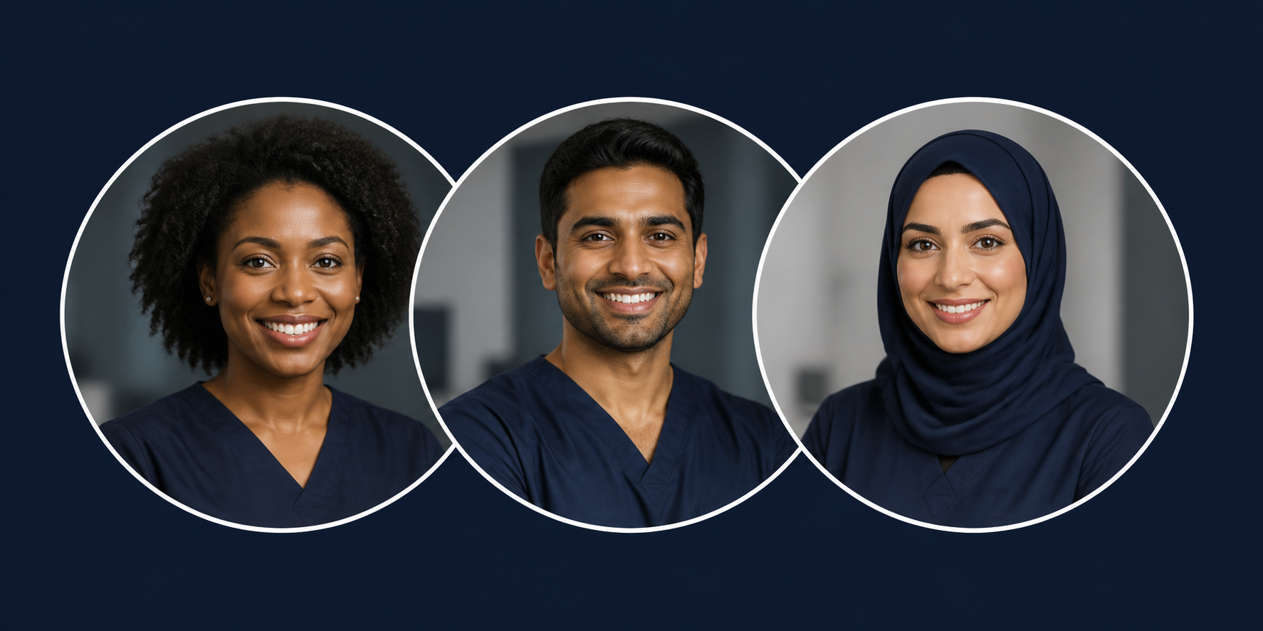 Members of a dental team